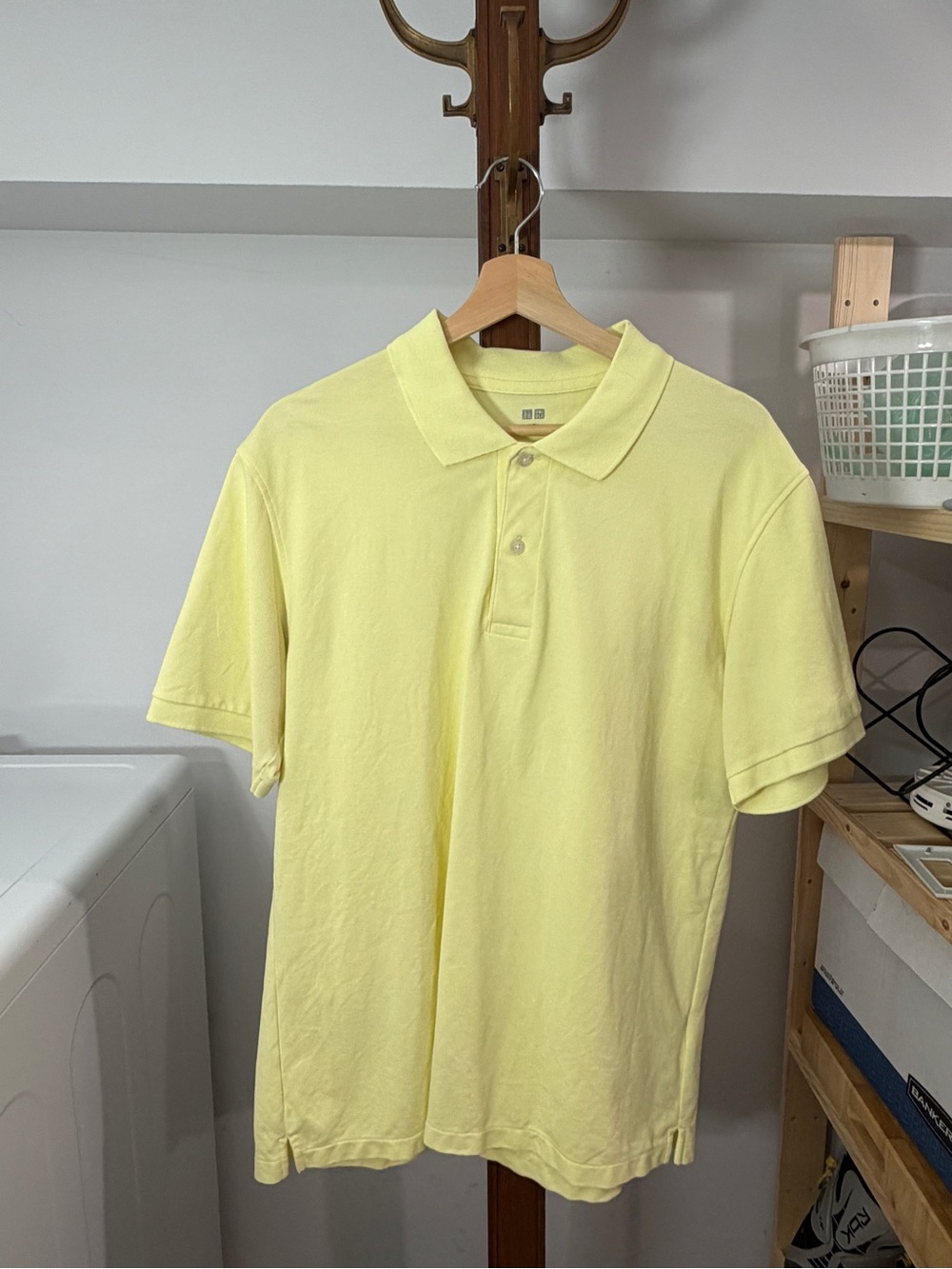 Uniqlo Men’s Light Yellow Polo Shirt